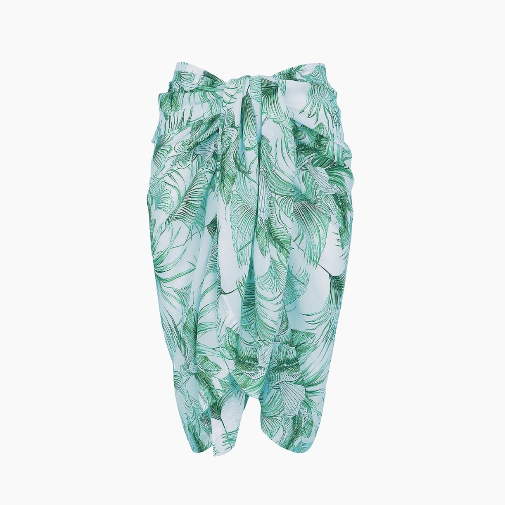 Melissa Odabash Tropical Cotton-Silk Pareo Cover Up